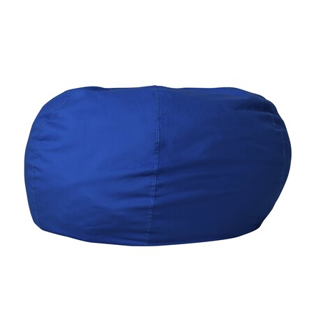 Flash Furniture Bean Bag Chair, Blue Back, 42 in W 42" L 19" H DG-BEAN-LARGE-SOLID-ROYBL-GG